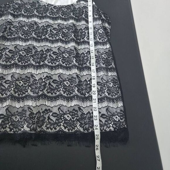 VTG Studio Y Womens Sheer Lace Overlay Tank Top Size Medium Black Y2K Whimsigoth - Picture 6 of 6
